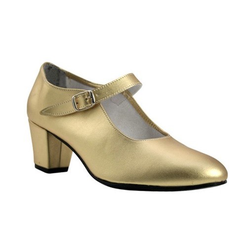 Zapato baile en color oro para mujer y niñas