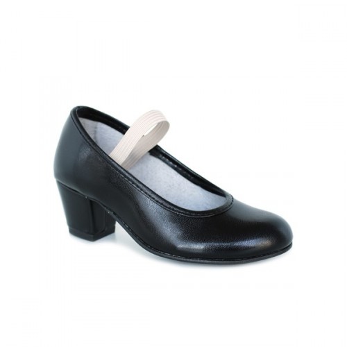 Zapato de flamenco de color negro y tacón carleti de Pasos de Baile