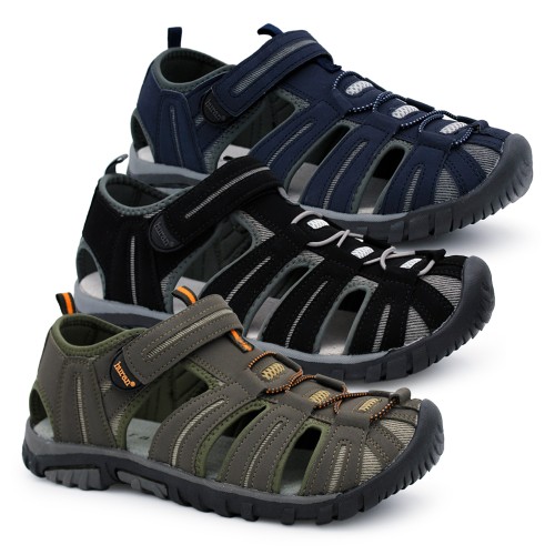 Men leather insole sport sandals HURAN 1105